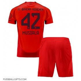 Bayern Munich Jamal Musiala #42 Fußballbekleidung Heimtrikot Kinder 2024-25 Kurzarm (+ kurze hosen)